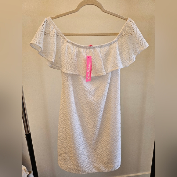 Nwt Lilly Pulitzer La Fortuna White Gypsea Lace Dress Medium - Picture 8 of 8